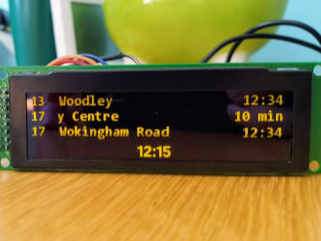 An image of a miniature departure board